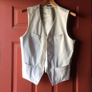 Express men's vest cream colored